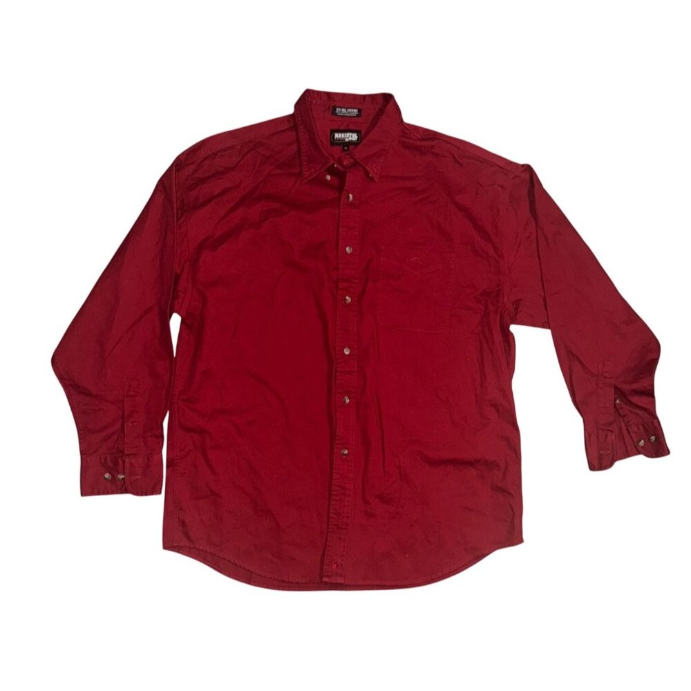 Resistol Mens XL Red Cotton Western Shirt